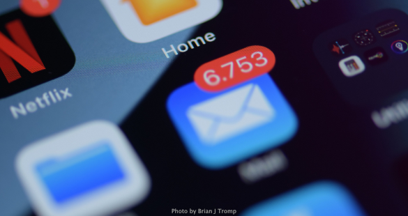 Professional reviewing business email